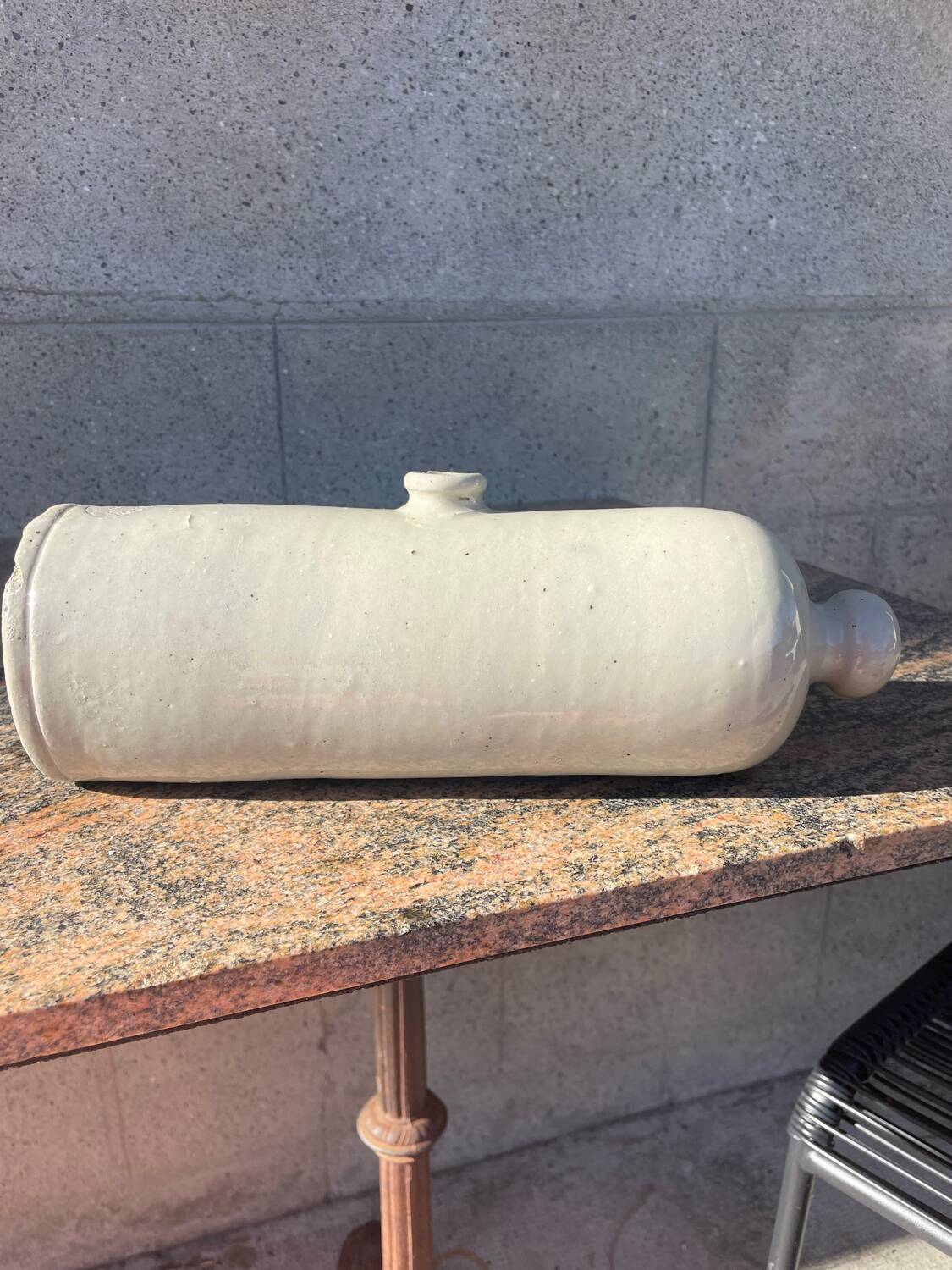 Antique glazed stoneware bottle