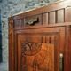 French Art Deco walnut sideboard with marble top (1930s)