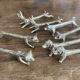 Set of 8 antique silver-plated knife rests Animals