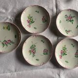 Set of 5 KG Luneville mignardise plates