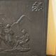 Cast iron fireplace plaque rural scene 64/64 cm
