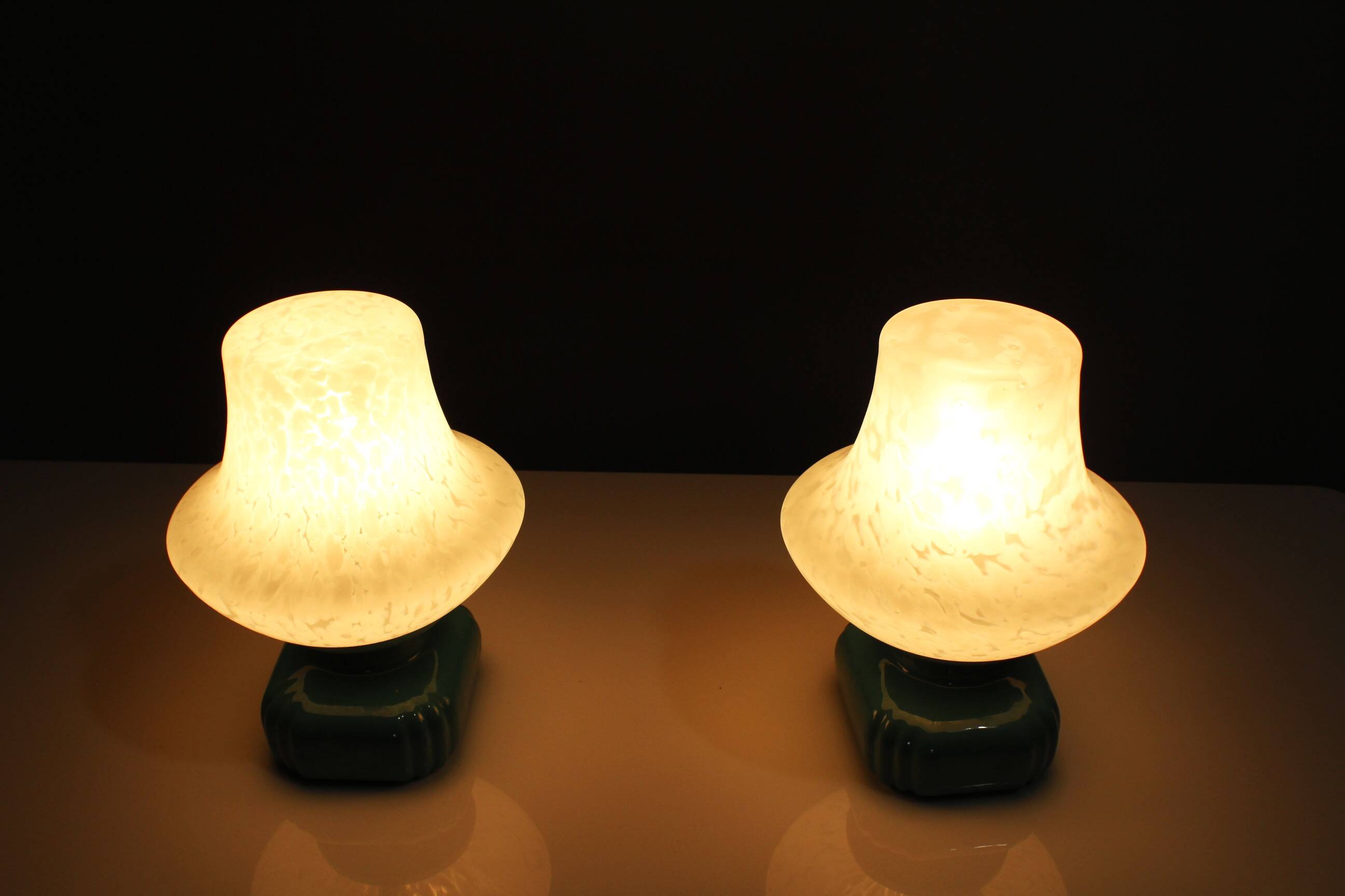 Lampes de chevet, lot de 2, années 1970