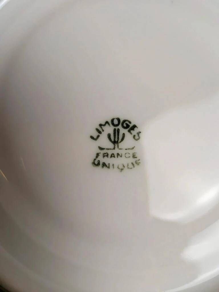 Art Deco coffee service Limoges Unique signed Pailles – 27 pieces in iridescent porcelain