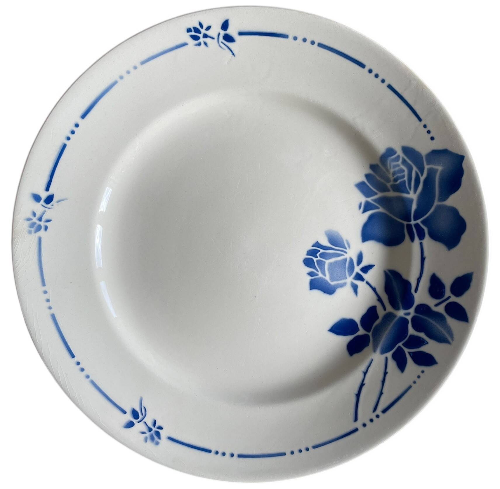 Plat de service ancien en faïence de Saint-Amand (Nord)