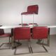Table design marbre 6 chaises 1970