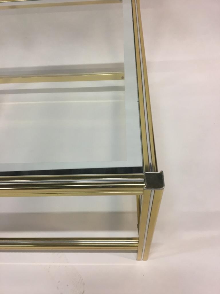 Table low vintage brass