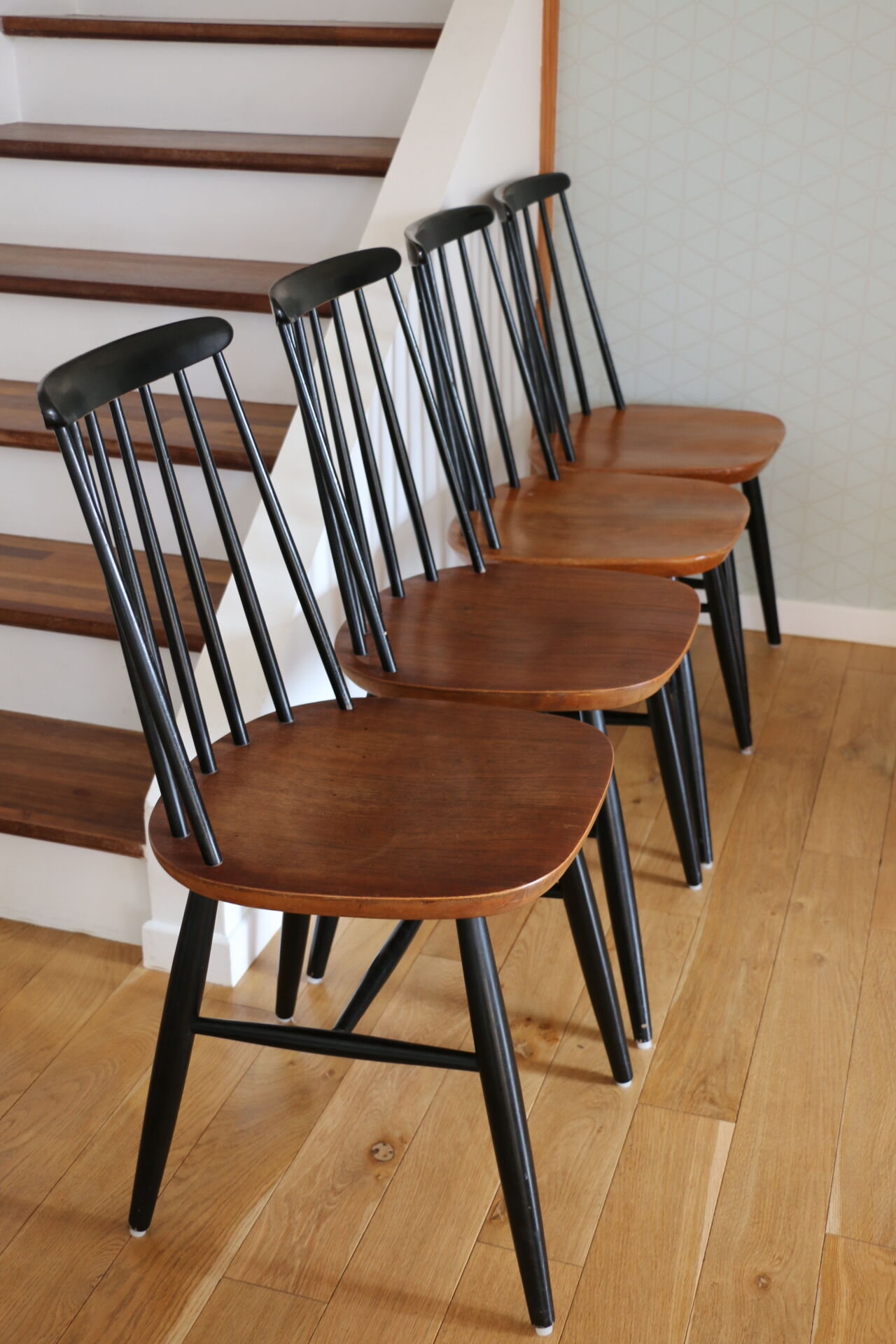 4 fanette chairs by ilmari tapiovaara