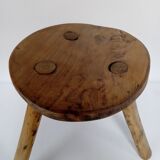 Tabouret art populaire, brutaliste