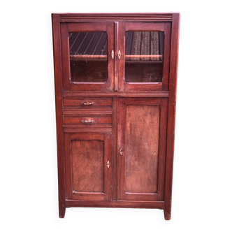 Vintage Parisian pine cabinet.