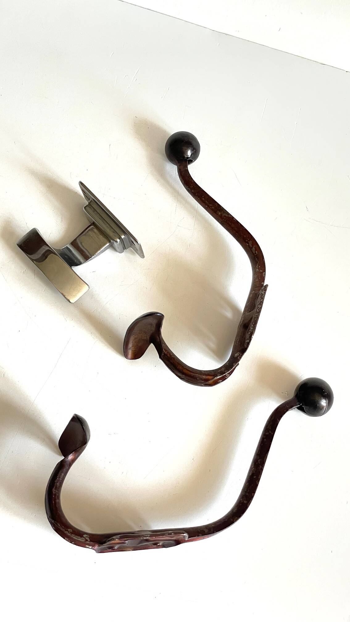 Pateres vintage metal patina