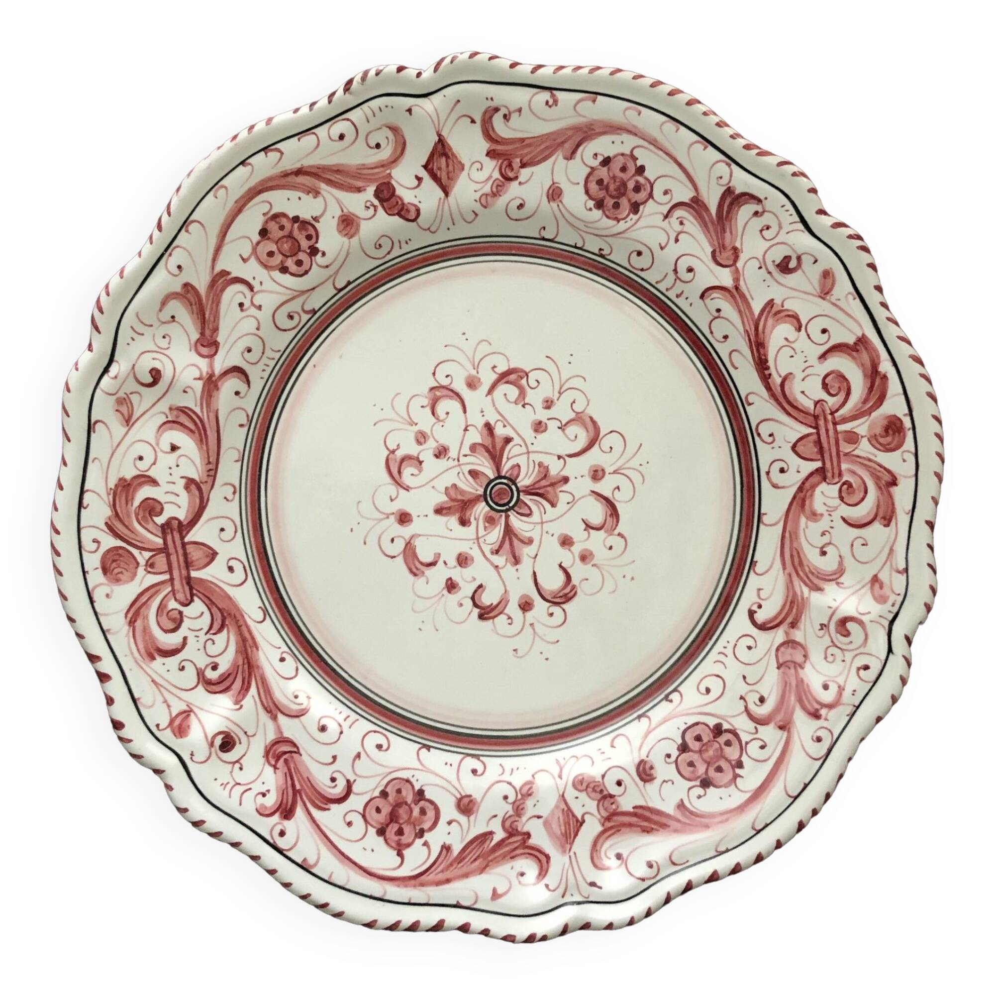 Lot de 8 assiettes "Deruta"