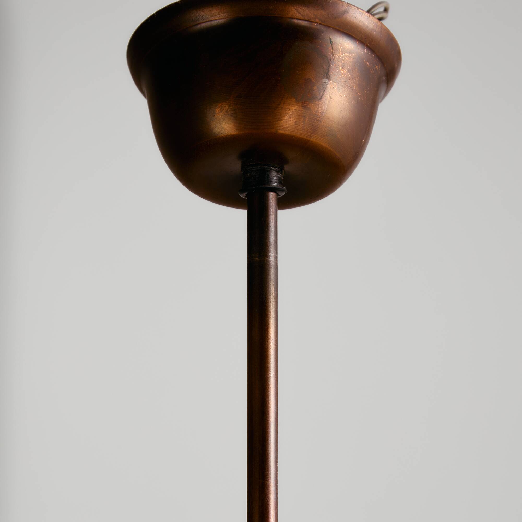 Brass and glass chandelier