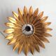 Pendant light  leaves gold metal, 50's