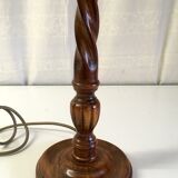 Solid wood-laying lamp turned - 60s