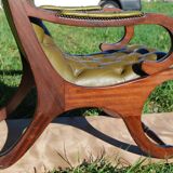 Chesterfield Victoria chair in green leather.