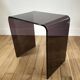 Set of 3 nesting coffee tables in smoked plexi / purple 70s