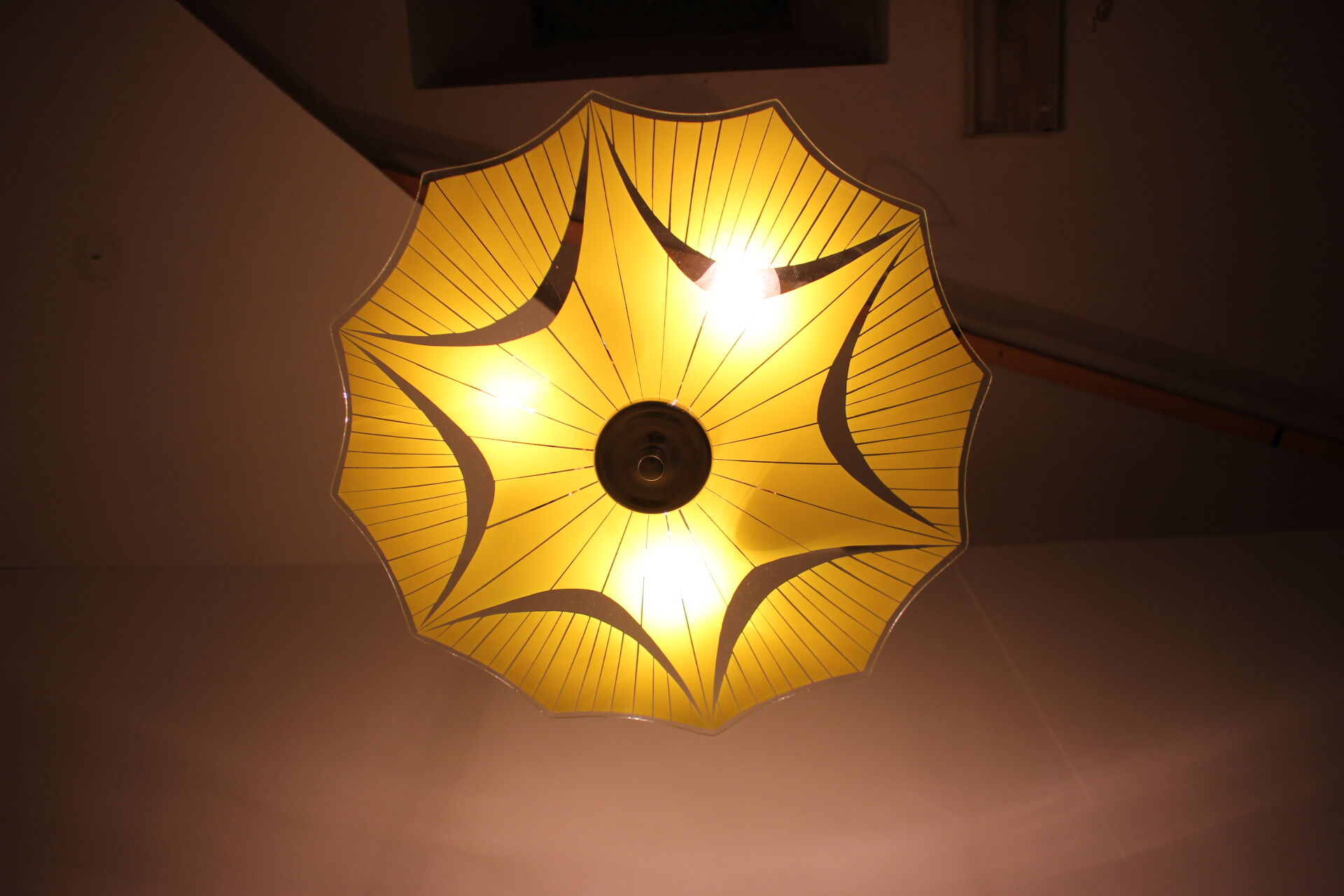 Mid-century glass pendant Napako, 1960's