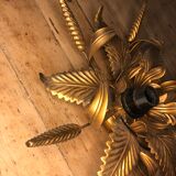 Wall light flower cob in vintage gold metal