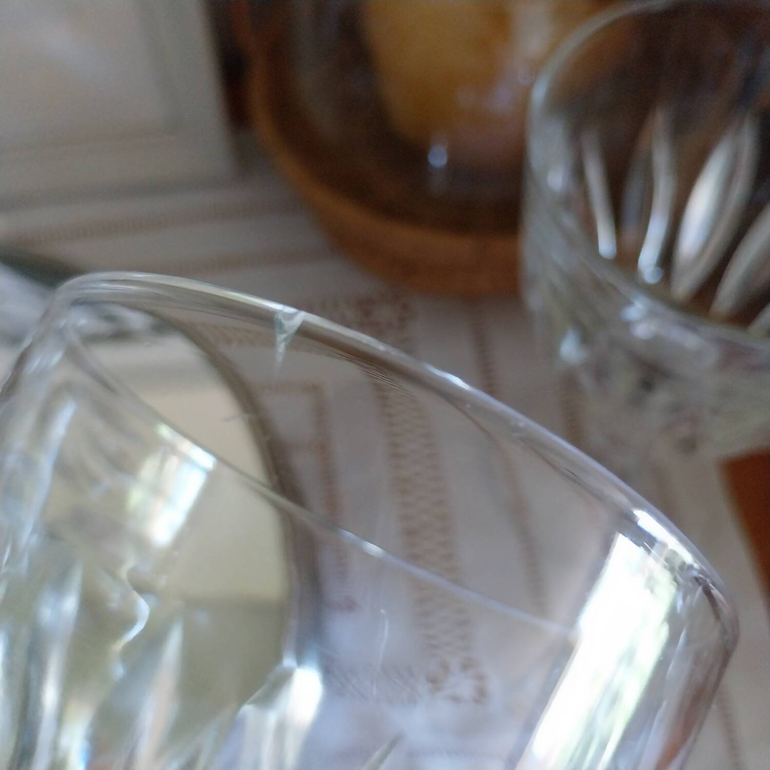 Vintage Italian chiseled crystal stemmed glasses