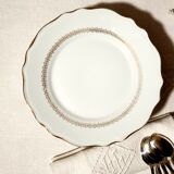 Lot of 6 dessert plates Porcelaines Lourioux