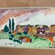 Framed landscape painting