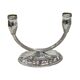 Art Deco two-arm candlestick, silver-plated, 1920s/1930s.