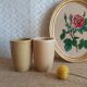 Lot de 2 timbales, verres en grès