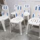 6 Mambo design chairs by Pierre Paulin, Henry Massonet line, by Stamp 1990.