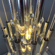 Lustre cascade chromé vintage, années 1970