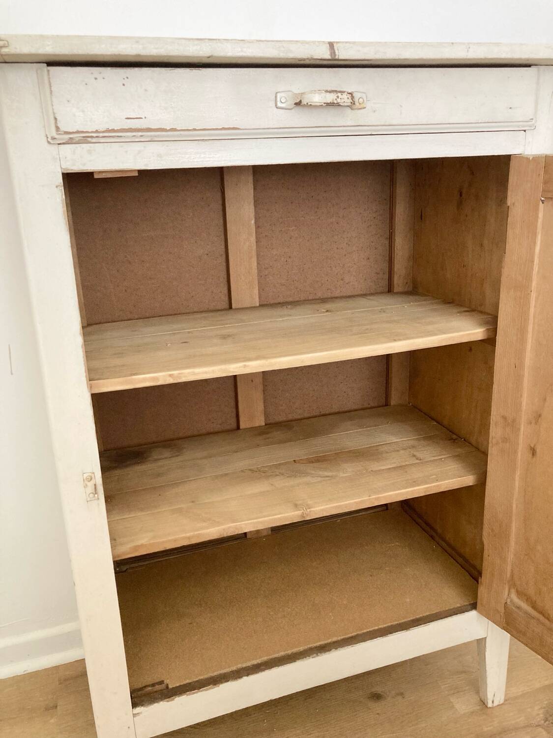 Antique patinated jam cupboard