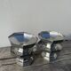 4 stainless steel cups 1970 signed Couzon