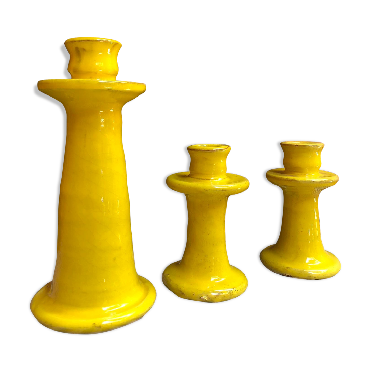Yellow candle holders
