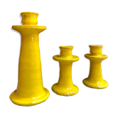 Yellow candle holders