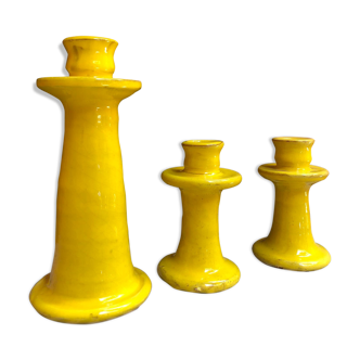 Yellow candle holders