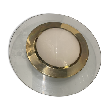 Glass brass flushmount