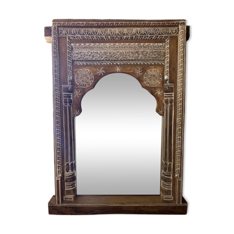 Indian wooden mirror 105x93cm