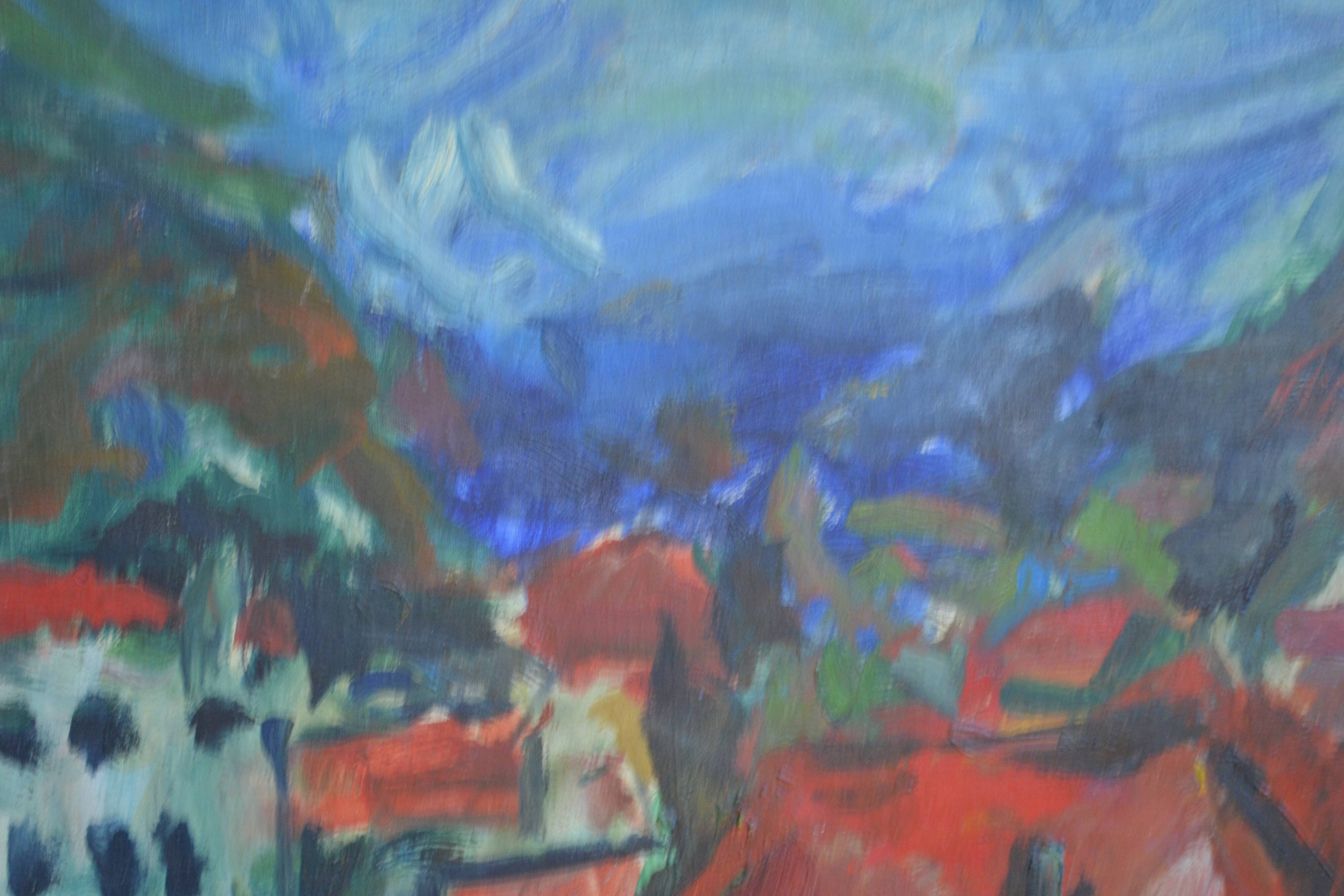 Georges Mathieu Yassef (1943-2024) landscape painting HST