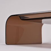 Smoked plexiglass bed tray, circa 1970