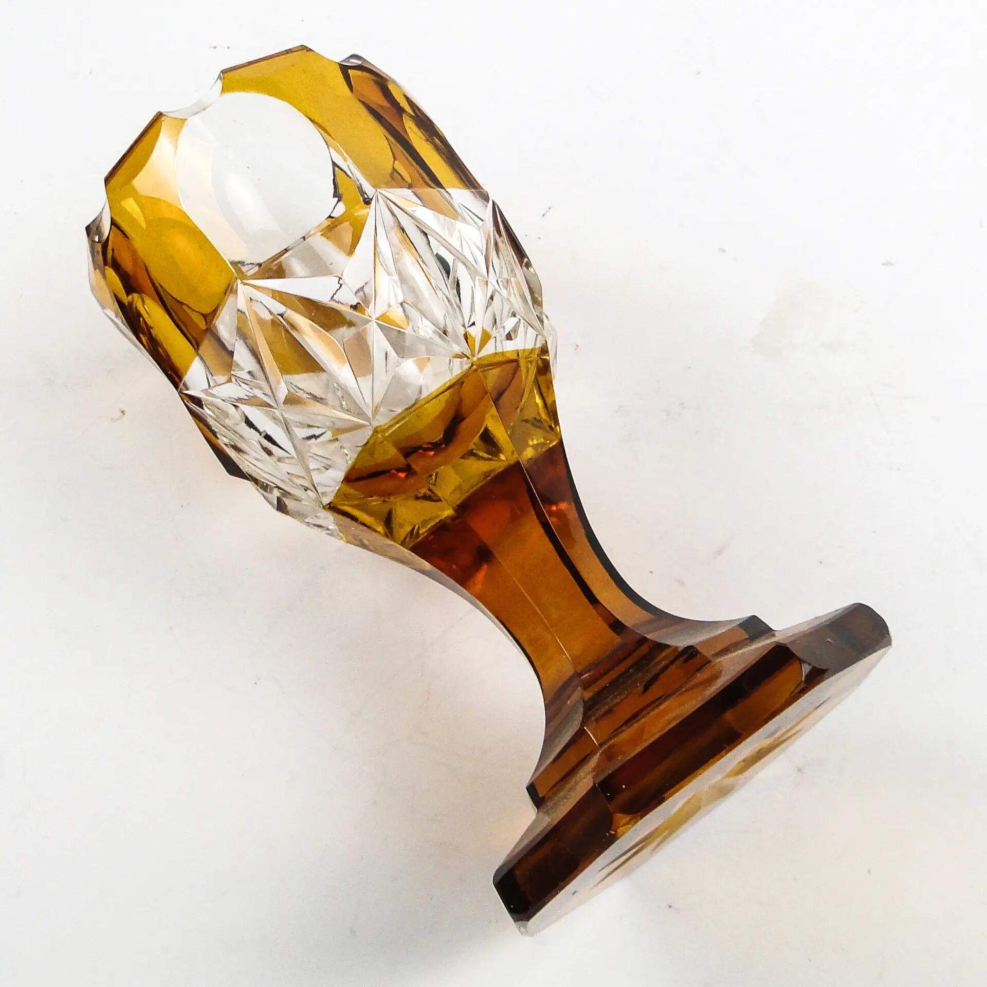 Art Deco goblet, crystal, Czechoslovakia, 1930s