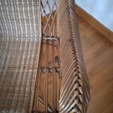 Old rattan armchair