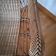 Old rattan armchair