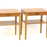 Pair of teak bedside tables, Björkås Möbelfabrik, 1960