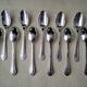 Set of 12 silver-plated coffee spoons Art Deco style