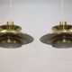 Rare golden pair of Danish design lamps  - great condition.