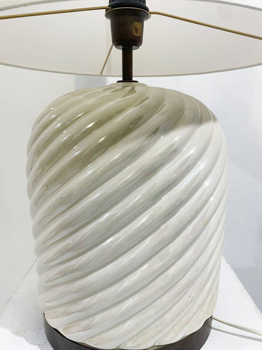 Mid-Century Modern Ceramic Table Lamp by Tommaso Barbi, 1970s, Italy