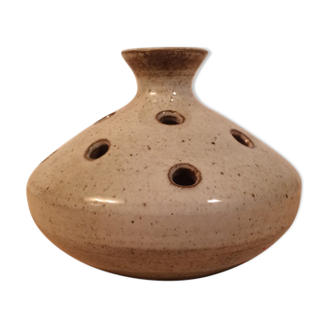 Vase pique fleurs grès Dehoux JM Luc en Diois