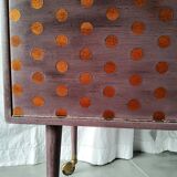 Vintage bar cabinet on casters