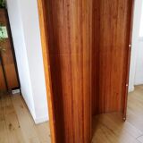 Paravent ancien années 50 style Baumann bois ondulé articulé vintage