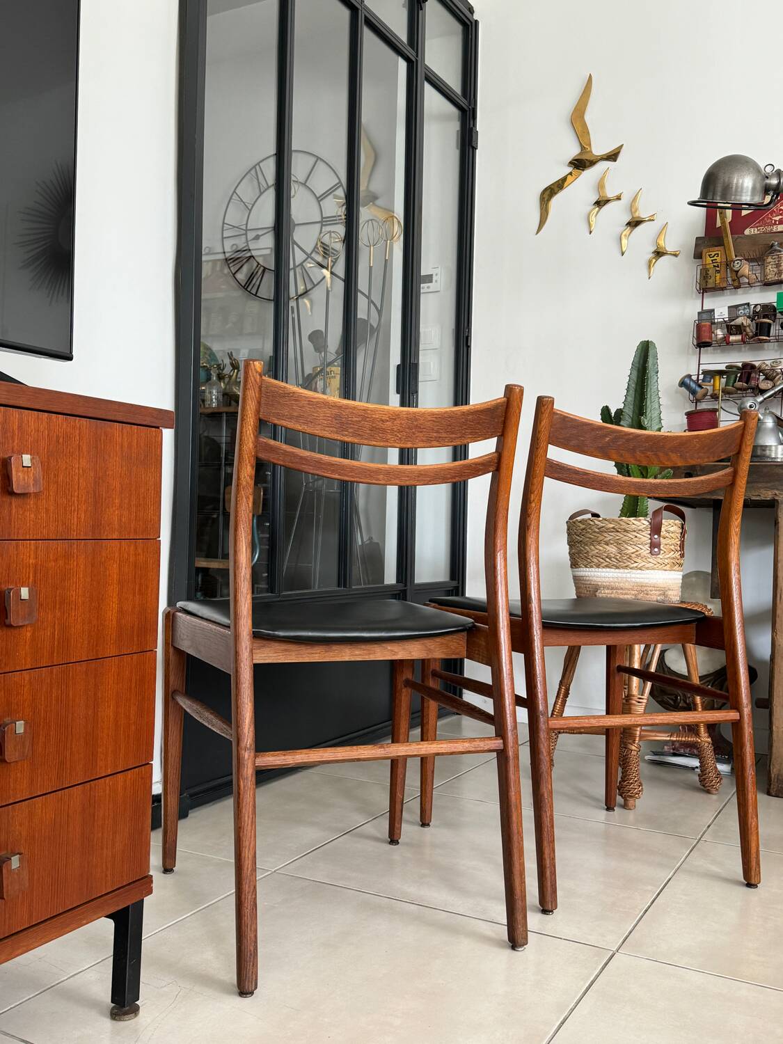 Chaises vintage style scandinave