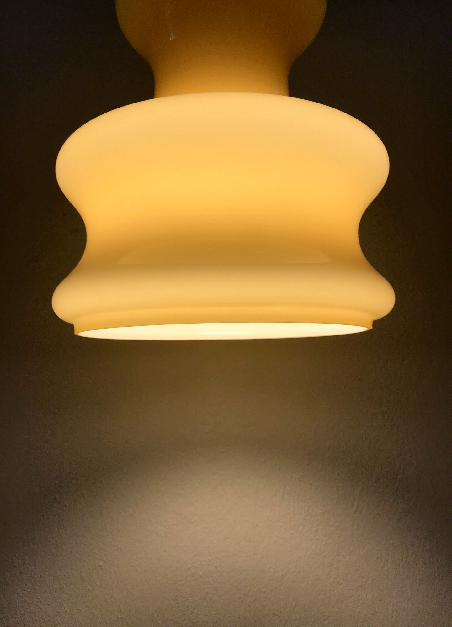 Vintage opaline pendant lamp 60s
